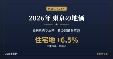 2026年の東京の公示地価トレンドを解説する不動産市場トピックスのアイキャッチ画像