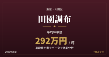 田園調布の坪単価は平均292万円｜3丁目と5丁目で2.2倍の価格差を徹底分析【2026年最新】