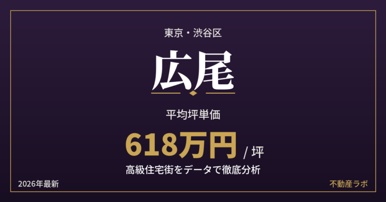 広尾の坪単価と地価を分析した高級住宅街エリア分析のアイキャッチ画像