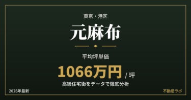 元麻布の坪単価は約1066万円｜静寂の最高級邸宅街を分析【2026年最新】