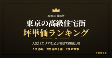 東京の高級住宅街の坪単価ランキングを比較した不動産ラボのアイキャッチ画像