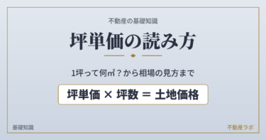 坪単価の読み方と計算方法を解説する不動産基礎知識のアイキャッチ画像
