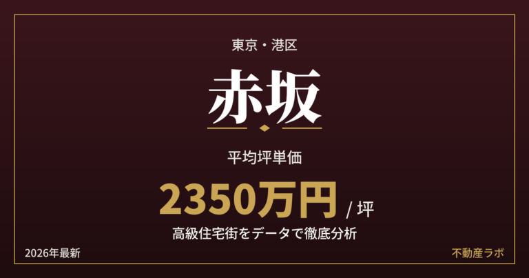 赤坂の坪単価と地価を分析した高級住宅街エリア分析のアイキャッチ画像