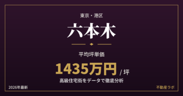六本木の坪単価と地価を分析した高級住宅街エリア分析のアイキャッチ画像