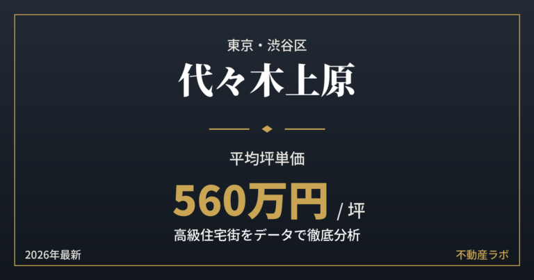 代々木上原の坪単価と地価を分析した高級住宅街エリア分析のアイキャッチ画像